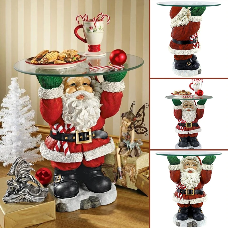 Santa Claus Sculptural Glass Topped Holiday Table Resin Ornament Christmas Home Living Room Decoration B88
Santa Claus Sculptural Glass Topped Holiday Table Resin Ornament Christmas Home Living Room Decoration B88