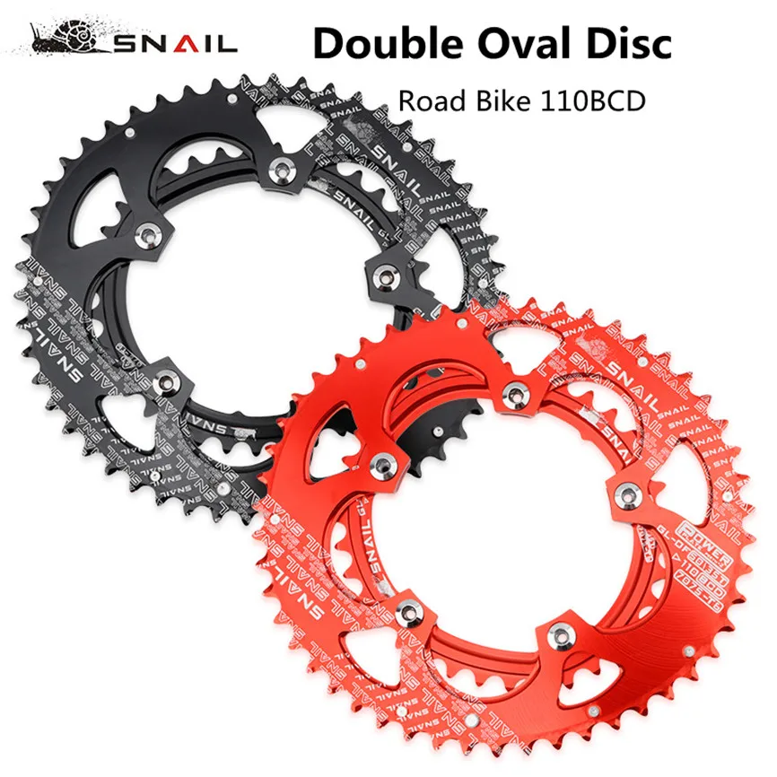SNAIL Double Oval Disc Chainring Five Claws 110BCD Road Folding Bike Power Ellipsoidal Gear 35T 50T Chainwheel Cycling Parts
SNAIL Double Oval Disc Chainring Five Claws 110BCD Road Folding Bike Power Ellipsoidal Gear 35T 50T Chainwheel Cycling Parts