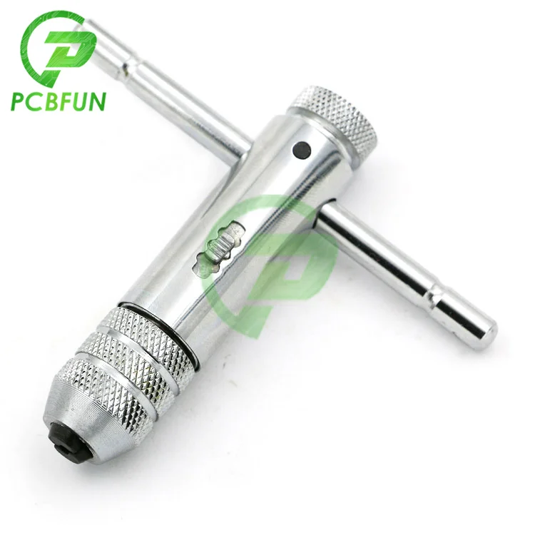 6Pcs/Set Adjustable 3-8mm T-Handle Ratchet Tap Wrench with M3-M8 Machine Screw Thread Metric Plug Machinist Tool | Электронные