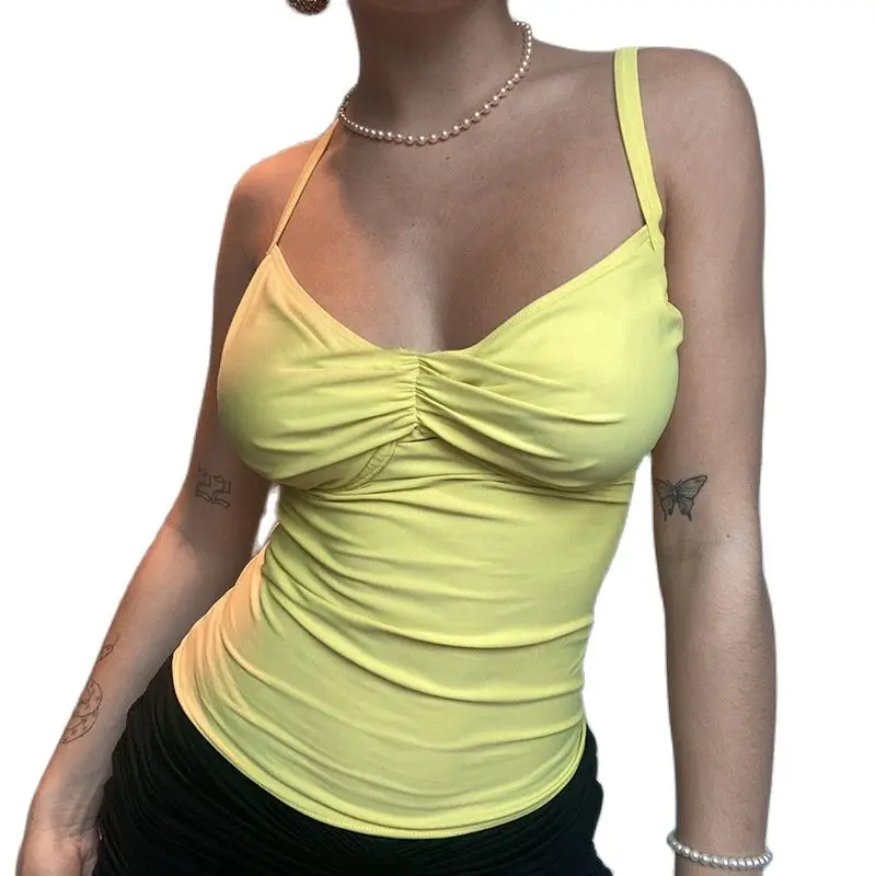 2022 summer slim camisole backless sexy temperament fashion base solid color vest women
2022 summer slim camisole backless sexy temperament fashion base solid color vest women