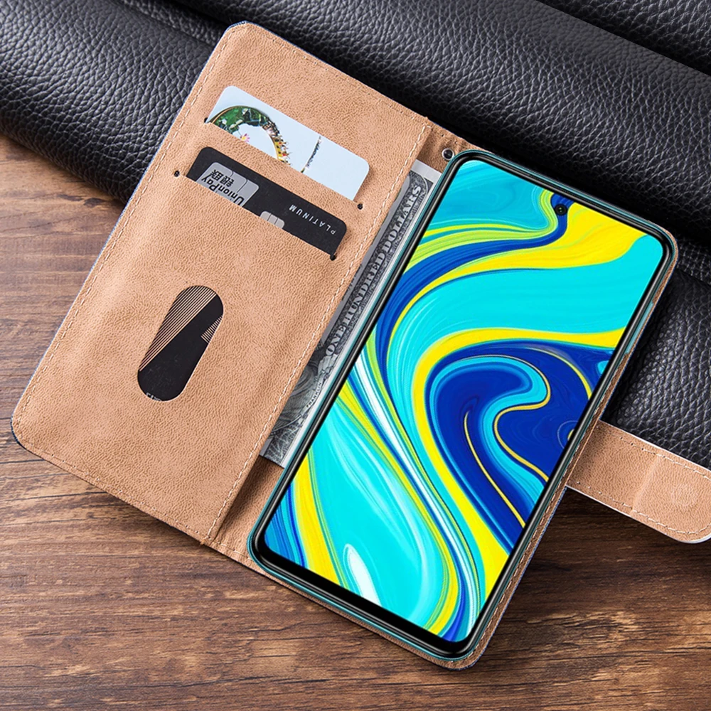 Чехол для смартфона Xiaomi Redmi Note 9S 4 Гб 64 телефон 9 S note9s Роскошный кожаный чехол