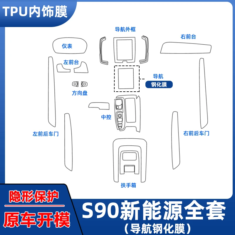 Car Center Console Protector For Volvo S90 Full Set Interior Mouldings Auto TPU Protection Sticker Film Accessories Full Set
Car Center Console Protector For Volvo S90 Full Set Interior Mouldings Auto TPU Protection Sticker Film Accessories Full Set