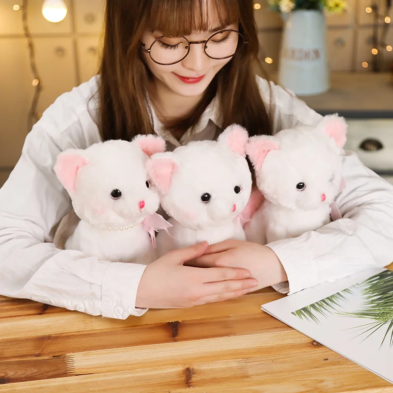 Белая кукла кошки милые плюшевые куклы маленькие животные детские игрушки