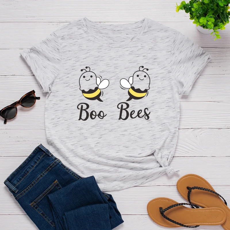 Women's T-shirt Summer Short Sleeve Cute Bee Print Funny Casual O-neck Women's T-shirt T-shirt Top Pure Cotton Oversized S-5XL
Women's T-shirt Summer Short Sleeve Cute Bee Print Funny Casual O-neck Women's T-shirt T-shirt Top Pure Cotton Oversized S-5XL