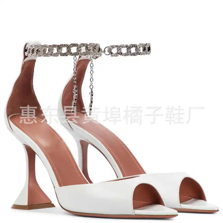 High heeled sandals women's 2021 summer new wine glass with fish mouth thin heeled chain sandals women's sandals
High heeled sandals women's 2021 summer new wine glass with fish mouth thin heeled chain sandals women's sandals