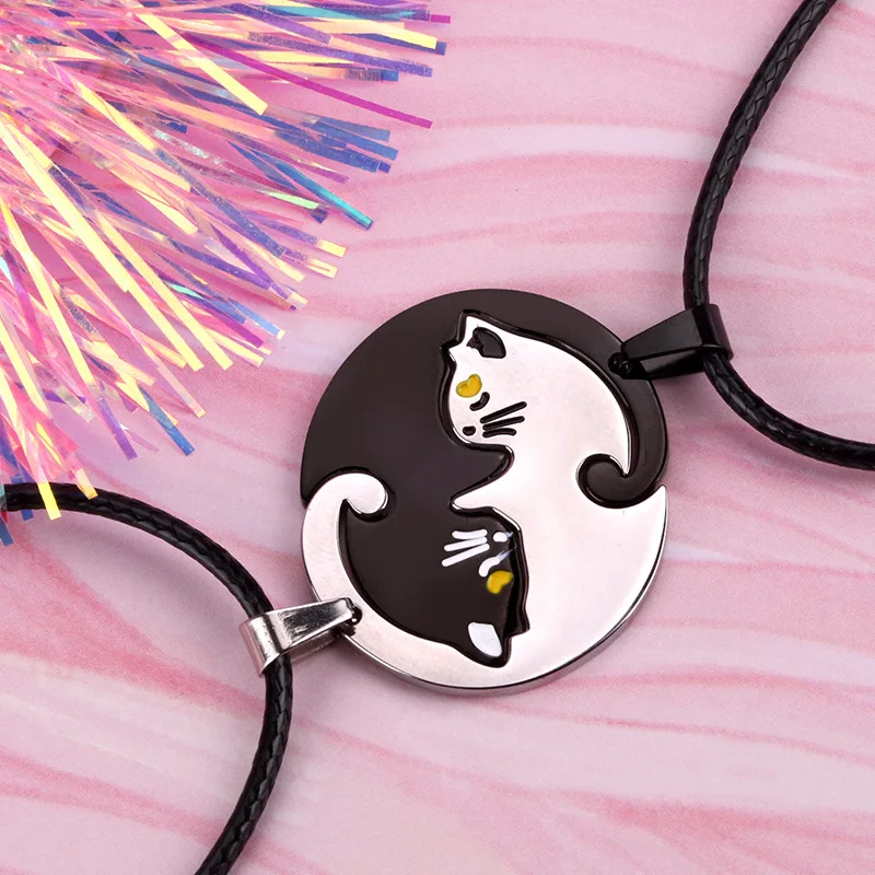 Fashion Creativity Cute Small Cat Pendant Fashion Men and Women Stainless Steel Necklace Romantic Lovers Valentine's Day Gift 
Fashion Creativity Cute Small Cat Pendant Fashion Men and Women Stainless Steel Necklace Romantic Lovers Valentine's Day Gift