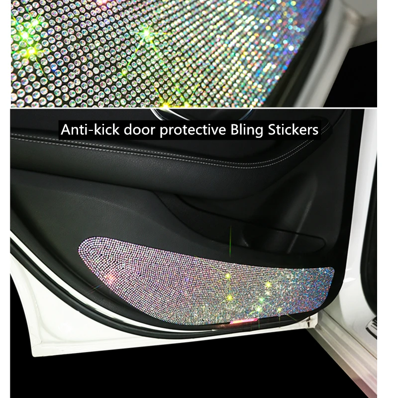 Car Door Protector Bling Stickers and Decals Collision-Resistant Automobiles Rhinestone Scratch-resistant Interior Accessories | Автомобили