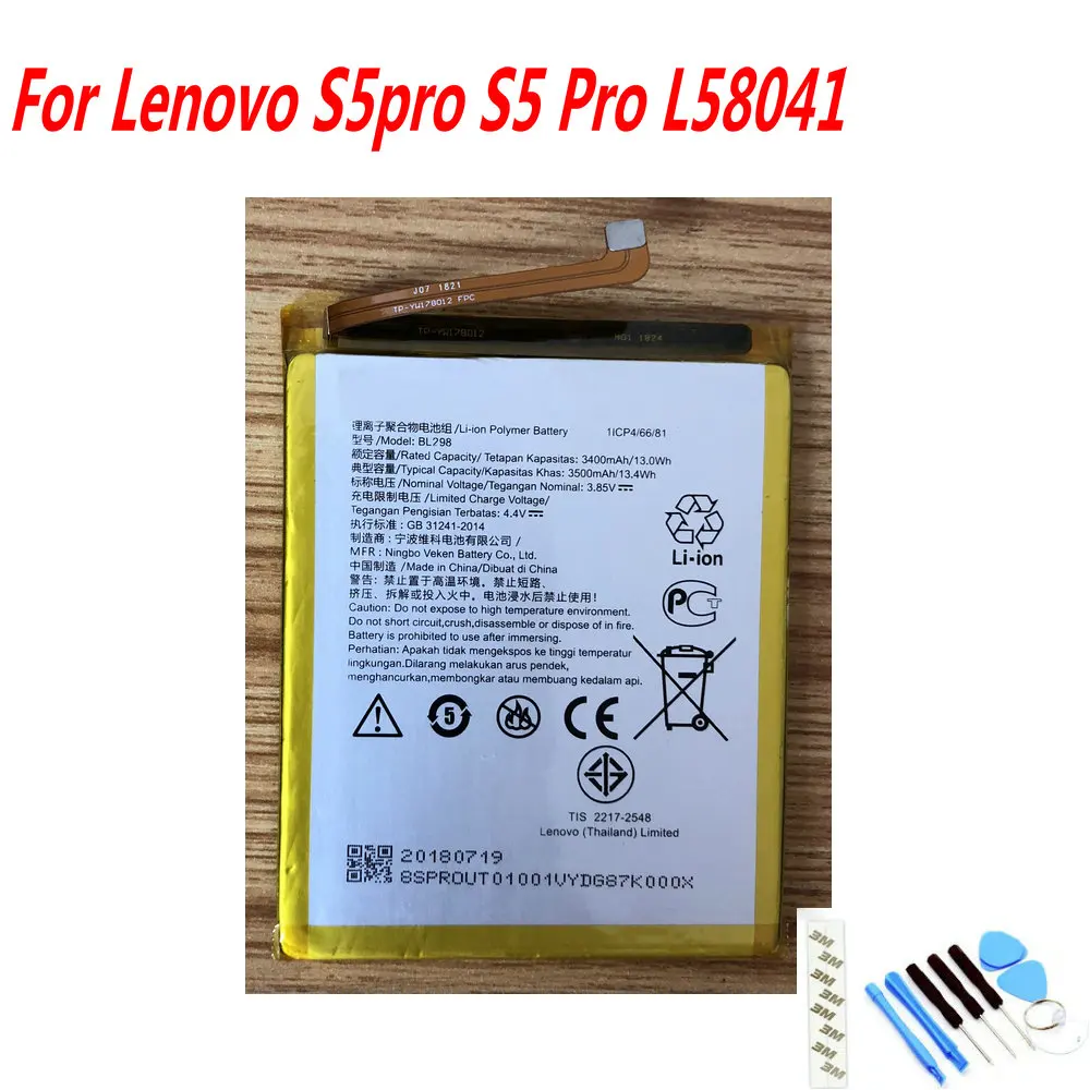 Original BL298 3500mAh Battery For Lenovo S5pro / S5 Pro L58041 6.2 inch Mobile Phone
Original BL298 3500mAh Battery For Lenovo S5pro / S5 Pro L58041 6.2 inch Mobile Phone