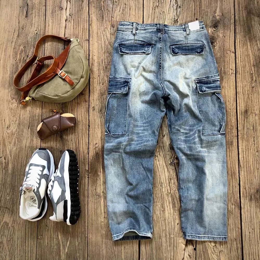 New Fashion Hiphop Harem Cargo Jeans Men Casual Denim Pants Big Pocket Loose Baggy Retro Trousers Streetwear Male Clothing
New Fashion Hiphop Harem Cargo Jeans Men Casual Denim Pants Big Pocket Loose Baggy Retro Trousers Streetwear Male Clothing
