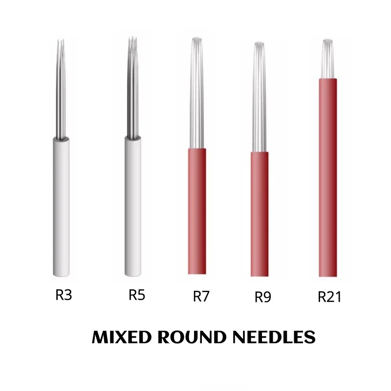 100pcs Microblading Shading Round Needles 3/5/7/9/17/19/21 Needles Permanent Makeup Eyebrow Tattoo Needles Brows Embroidery Pins
100pcs Microblading Shading Round Needles 3/5/7/9/17/19/21 Needles Permanent Makeup Eyebrow Tattoo Needles Brows Embroidery Pins