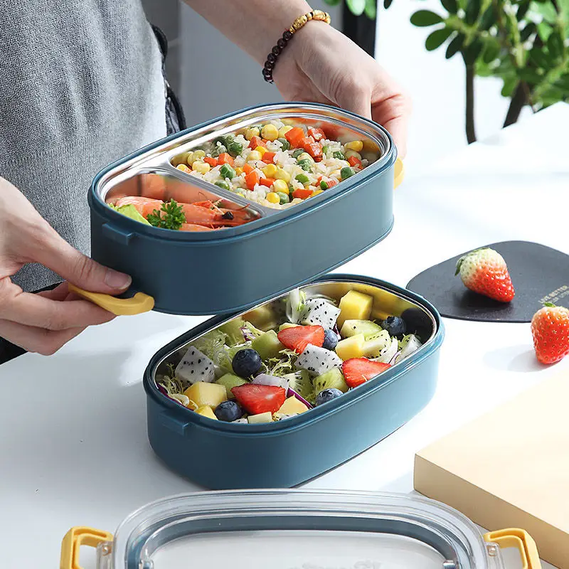 800/1550ml Lunch Box Stainless Steel Separated Bento Box Portable Microwave Lunchbox for Office Worker Children Food Box
800/1550ml Lunch Box Stainless Steel Separated Bento Box Portable Microwave Lunchbox for Office Worker Children Food Box
