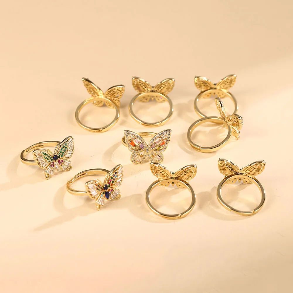 2021 New Fashion Creative Butterfly Colorful Copper Ring For Women Birthday Gift Party Wedding Celebration Adjustable Jewelry
2021 New Fashion Creative Butterfly Colorful Copper Ring For Women Birthday Gift Party Wedding Celebration Adjustable Jewelry