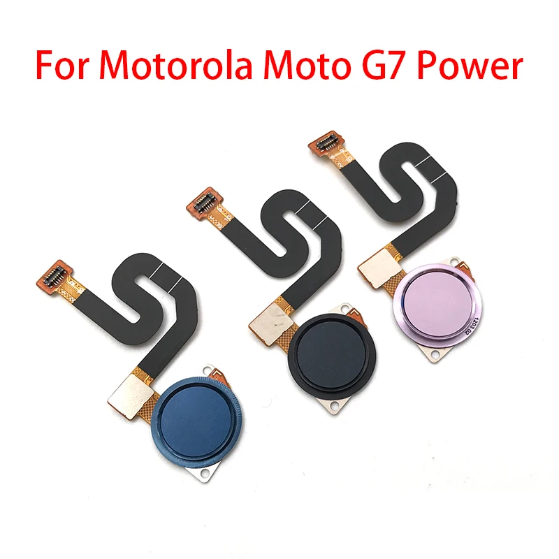 

5Pcs/Lot New Home Button Finger Reader Fingerprint Reader Touch ID Sensor Return Key Flex Cable For Motorola Moto G7 Power