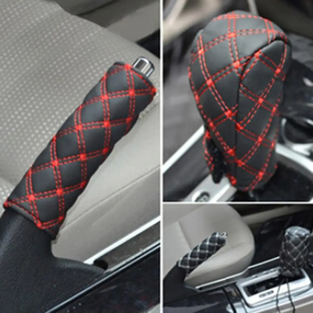 Car Faux Leather Gear Shift Knob Cover Hand Brake Cover Sleeve 2 in 1 Set Gear Shift Knob Cover Hand Brake Cover
Car Faux Leather Gear Shift Knob Cover Hand Brake Cover Sleeve 2 in 1 Set Gear Shift Knob Cover Hand Brake Cover