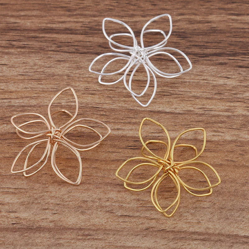 10pcs DIY Jewelry Accessories Metal Materials Handmade Wire Winding Butterfly Flower Earrings Necklace Pendant
10pcs DIY Jewelry Accessories Metal Materials Handmade Wire Winding Butterfly Flower Earrings Necklace Pendant