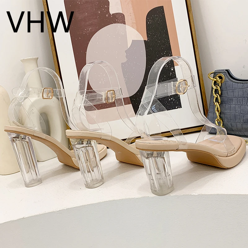 Women High Heels Sandals 2021 Summer Casual PVC Transparent Shoes Fashion Open Toe Square Heel Shoes Ladies Elegant Sandals
Women High Heels Sandals 2021 Summer Casual PVC Transparent Shoes Fashion Open Toe Square Heel Shoes Ladies Elegant Sandals