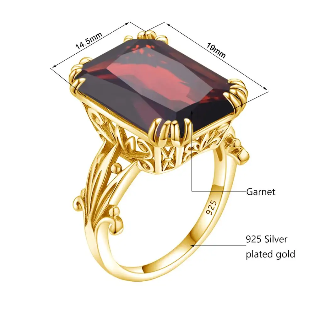 Szjinao Luxury 14K Gold Ring For Women Shiny Red Garnet Gemstones Punk Handmade Design Real 925 Sterling Silver Fine Jewelry Hot
Szjinao Luxury 14K Gold Ring For Women Shiny Red Garnet Gemstones Punk Handmade Design Real 925 Sterling Silver Fine Jewelry Hot