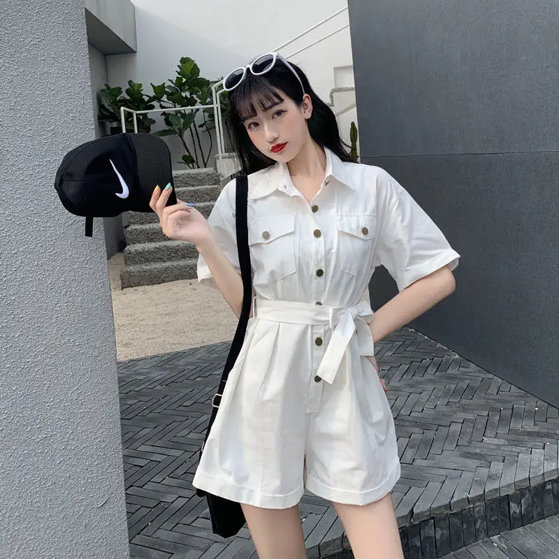 Female Jumpsuit Women Summer 2021 Playsuit Short Sleeve Romper Plus Size S-XL Moto Biker Bodysuit Loose Femme Women Clothing
Female Jumpsuit Women Summer 2021 Playsuit Short Sleeve Romper Plus Size S-XL Moto Biker Bodysuit Loose Femme Women Clothing