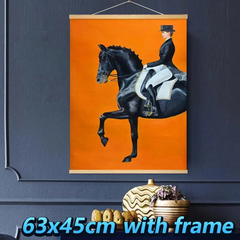 Modern porch decorative painting Orange British restaurant horse oil painting Nordic style living room hanging painting cloth
Modern porch decorative painting Orange British restaurant horse oil painting Nordic style living room hanging painting cloth