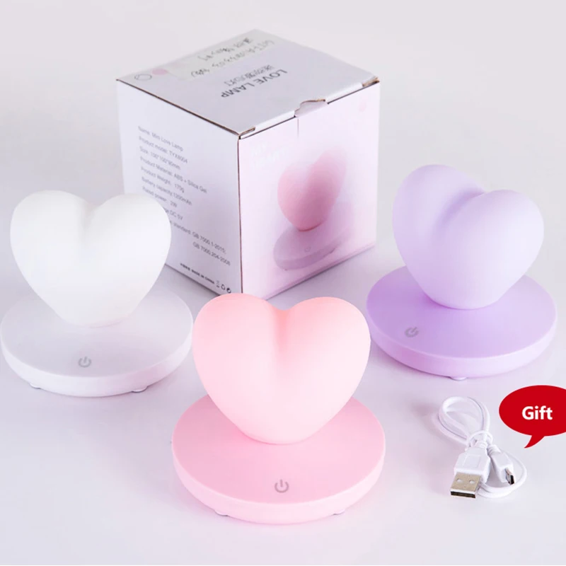 Holiday Gifts LED Lamp USB Charging Cute Silicone Night Light for Home Bedroom Romantic Decor Touch Control Dimmable Night Lamps
Holiday Gifts LED Lamp USB Charging Cute Silicone Night Light for Home Bedroom Romantic Decor Touch Control Dimmable Night Lamps