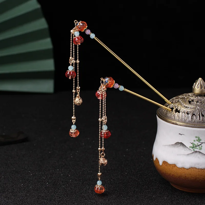 1PC Classical Tassel Hairpin Chinese Headdress Hanfu Hair Sticks Jewelry Ornaments Chinese Ancient Style Hair Accessories
1PC Classical Tassel Hairpin Chinese Headdress Hanfu Hair Sticks Jewelry Ornaments Chinese Ancient Style Hair Accessories