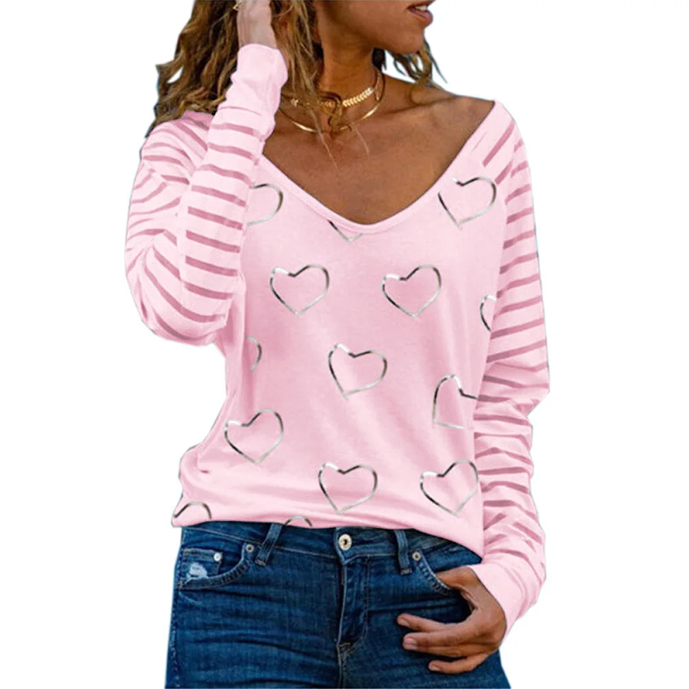 Plus Size 5XL 2021 Autumn Fashion Clothing Women Vintage Heart Print V Neck T-Shirts Casual Loose Long Sleeve Pullover Tops
Plus Size 5XL 2021 Autumn Fashion Clothing Women Vintage Heart Print V Neck T-Shirts Casual Loose Long Sleeve Pullover Tops