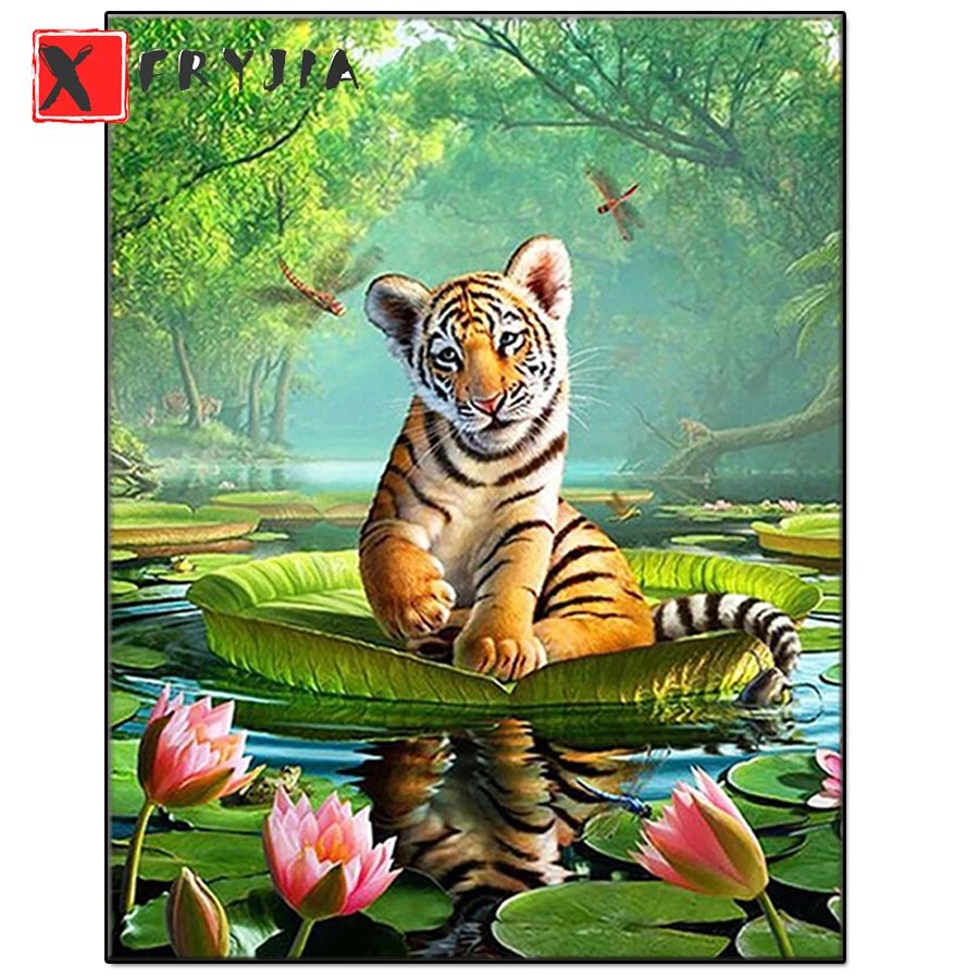 DIY full round square diamond painting animal mosaic cross stitch Lotus tiger diamond scenery embroidery mosaic home decoration
DIY full round square diamond painting animal mosaic cross stitch Lotus tiger diamond scenery embroidery mosaic home decoration