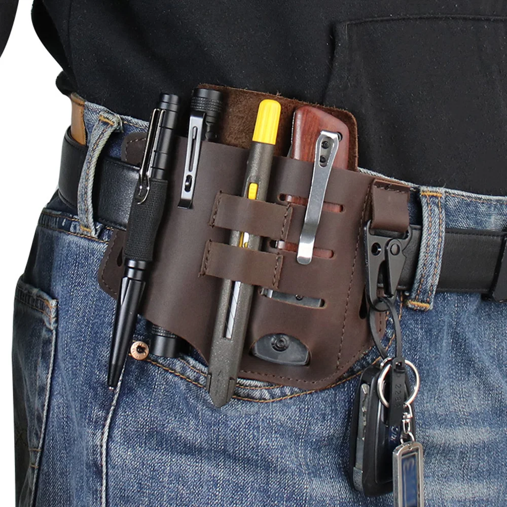 Multifunction Leather Sheath Pocket Multitool Sheath Pocket Organizer with Key Holder for Flashlight Waist Belt Bag
Multifunction Leather Sheath Pocket Multitool Sheath Pocket Organizer with Key Holder for Flashlight Waist Belt Bag