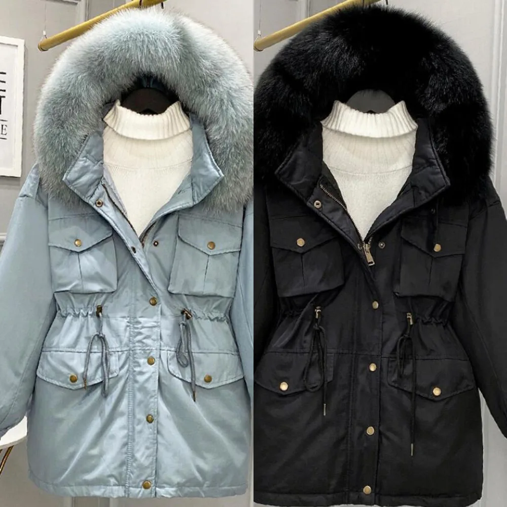 Korean 2020 New Fox fur collar Winter Down Jacket Women Hooded Thick Female Down Coat Loose size warm Womens Parka
Korean 2020 New Fox fur collar Winter Down Jacket Women Hooded Thick Female Down Coat Loose size warm Womens Parka