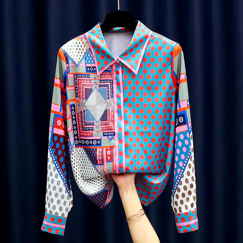 Chic Printed Long Sleeve Blouses Women Tops Vogue Blusas Runway Designer Spring Summer New Clothes Women Blouse Shirt LS026
Chic Printed Long Sleeve Blouses Women Tops Vogue Blusas Runway Designer Spring Summer New Clothes Women Blouse Shirt LS026