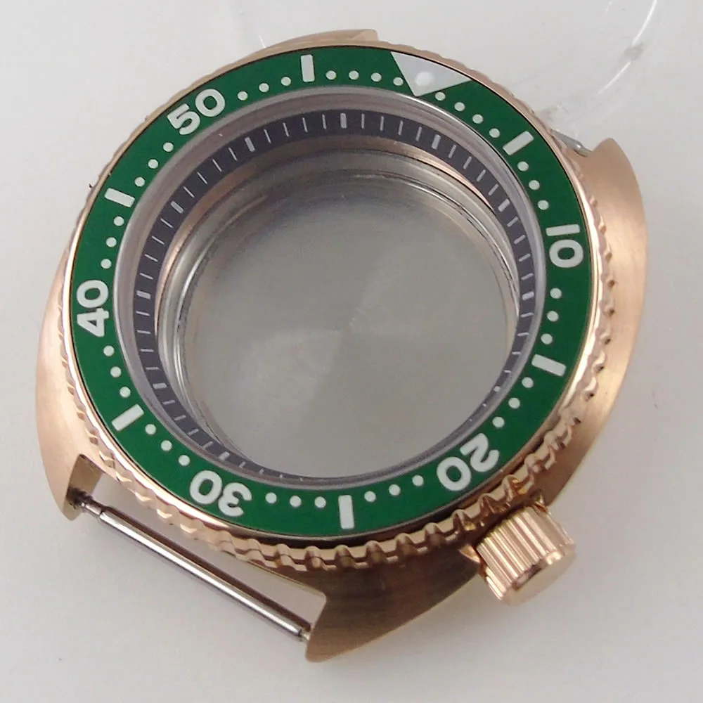 New Brushed Rose Gold Coated 45mm Watch Case fit NH35A NH36A Flat Sapphire Glass Chapter Ring
New Brushed Rose Gold Coated 45mm Watch Case fit NH35A NH36A Flat Sapphire Glass Chapter Ring