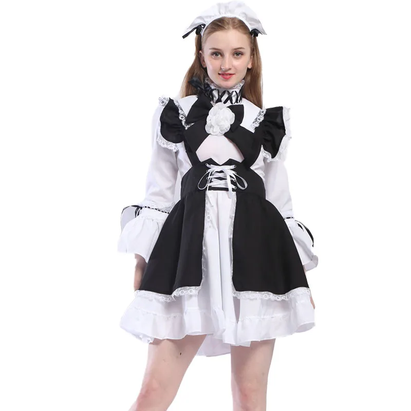 Female Lolita Dress Cute Gothic Mini Lace Dress French Maid Cosplay Costume Carnival Halloween Outfit Adult Women S-2XL
Female Lolita Dress Cute Gothic Mini Lace Dress French Maid Cosplay Costume Carnival Halloween Outfit Adult Women S-2XL