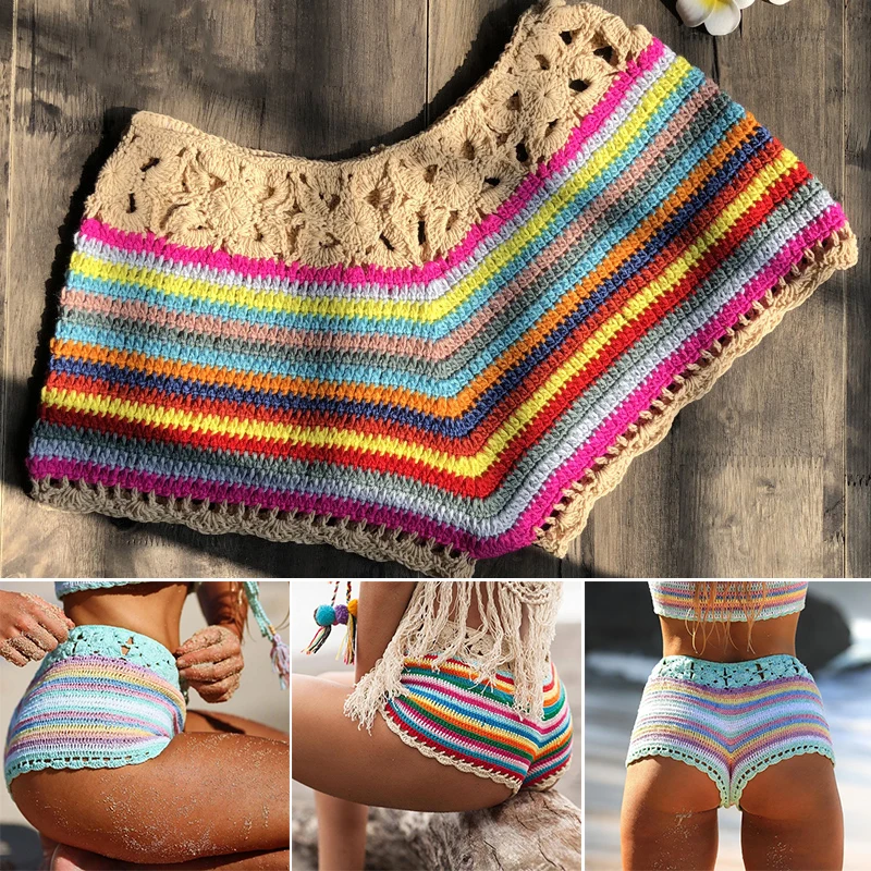Floral Chain Multi Color Shorts Knitting Bikini Beach Pants Colorful Elastic Short Bottom for Women Girls Outdoor LXH
Floral Chain Multi Color Shorts Knitting Bikini Beach Pants Colorful Elastic Short Bottom for Women Girls Outdoor LXH