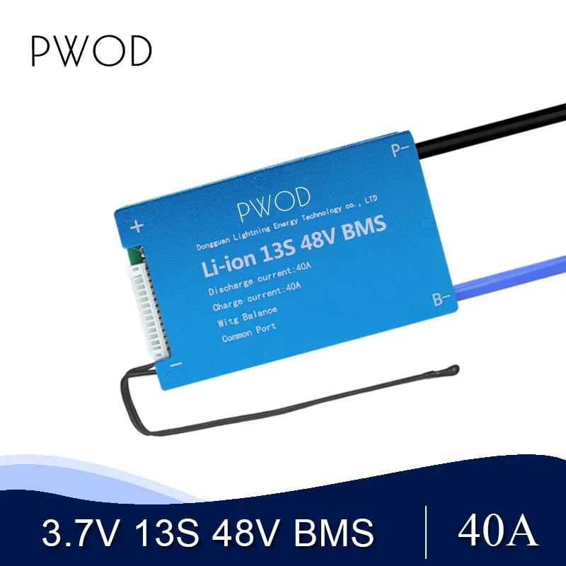 Аккумулятор bms 3 6 В 7 13S 48 BMS 18650 15A 20A 30A 40A 60A для электронных велосипедов литий-ионный