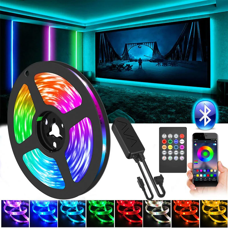 Led Strip Lights Color Changing Bluetooth Flexible 5050 RGB Led Lights Kit with Power Supply and IR Remote Controller For Room
Led Strip Lights Color Changing Bluetooth Flexible 5050 RGB Led Lights Kit with Power Supply and IR Remote Controller For Room