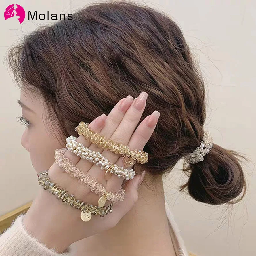 Molans Multicolor Beads Hair Tie Elastic Hair Rope Simple Metal Sheets Scrunchies Ponytail Headdress For Women Accessories
Molans Multicolor Beads Hair Tie Elastic Hair Rope Simple Metal Sheets Scrunchies Ponytail Headdress For Women Accessories