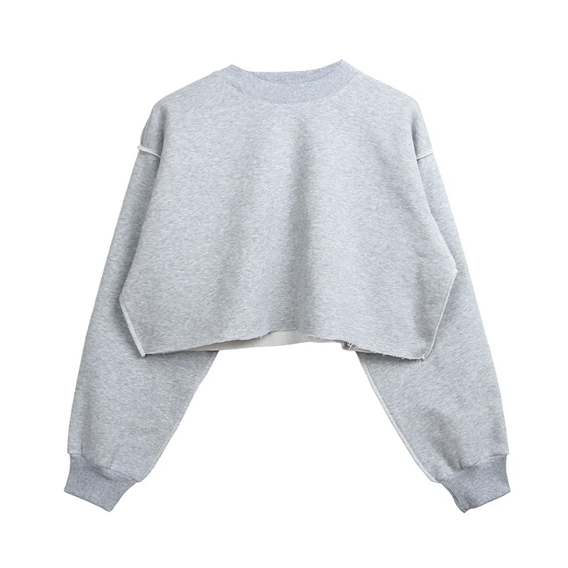 Women Autumn Winter Loose Plus-sized Fleece Short Navel Long Sleeves Women Sweatshirt High Street Sports Tops Keep Warm Fitness
Women Autumn Winter Loose Plus-sized Fleece Short Navel Long Sleeves Women Sweatshirt High Street Sports Tops Keep Warm Fitness