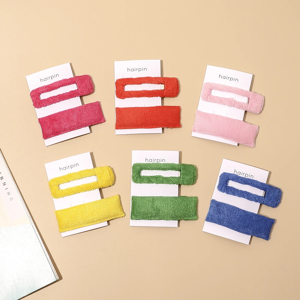 New Arrival Korean Cute Candy Colors Plush Hair Clips Fashion Colorful Bright Fabric BB Clips Hair For Kids
New Arrival Korean Cute Candy Colors Plush Hair Clips Fashion Colorful Bright Fabric BB Clips Hair For Kids