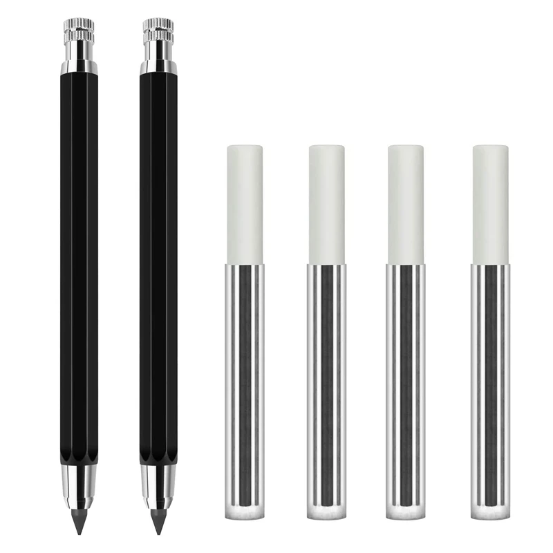 2 Pieces 5.6mm Metal Lead Holder Automatic Mechanical Graphite Pencil for Drawing Shading Crafting Art Sketching
2 Pieces 5.6mm Metal Lead Holder Automatic Mechanical Graphite Pencil for Drawing Shading Crafting Art Sketching