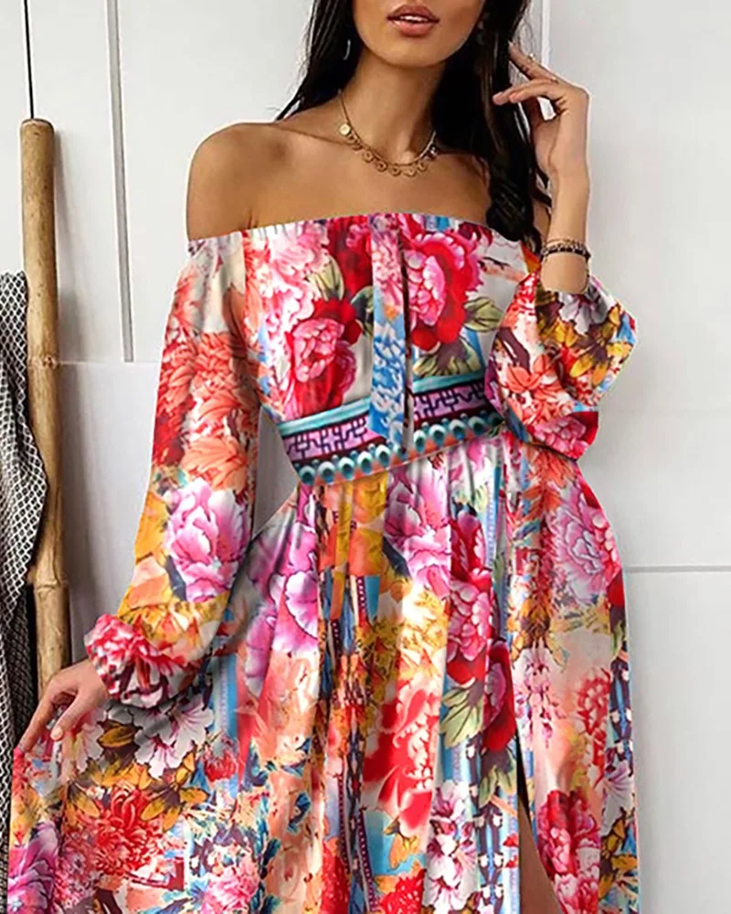Zoctuo Elegant Printing Maxi Dress 2020 Autumn Slit Sexy Club Woman Dresses Off Shoulder Slash Neck Dresses for Women Party Wear
Zoctuo Elegant Printing Maxi Dress 2020 Autumn Slit Sexy Club Woman Dresses Off Shoulder Slash Neck Dresses for Women Party Wear