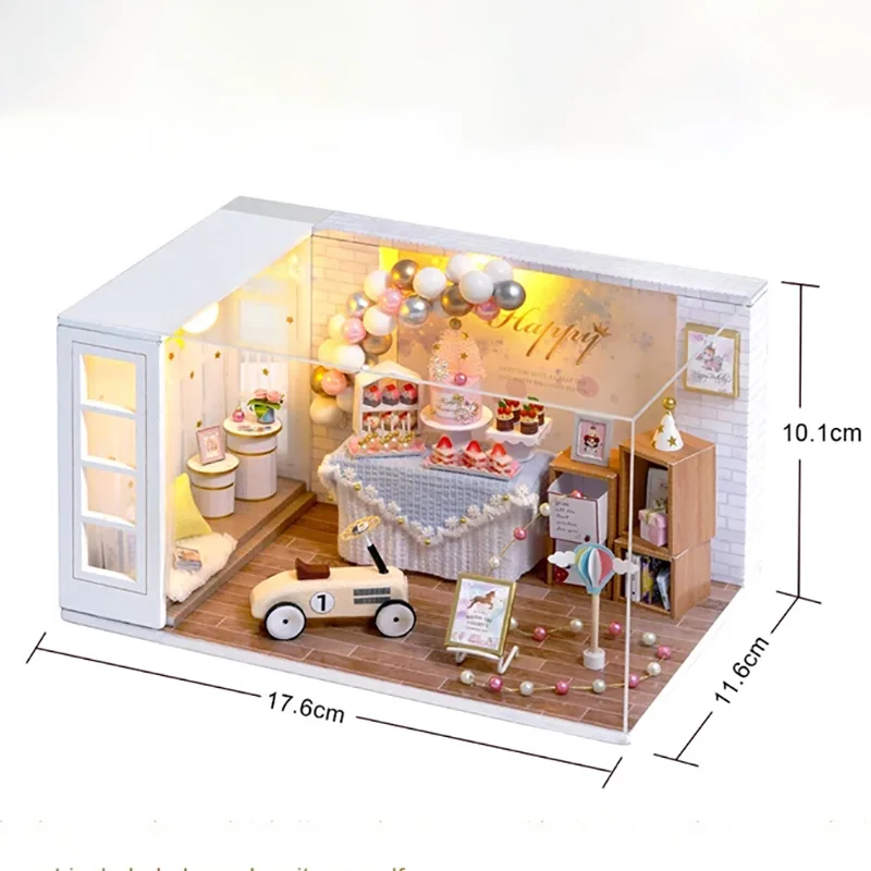 New DIY Wooden Dollhouse Miniature Furniture Kit with LED Toys for Kids Christmas Birthday Gifts
New DIY Wooden Dollhouse Miniature Furniture Kit with LED Toys for Kids Christmas Birthday Gifts
