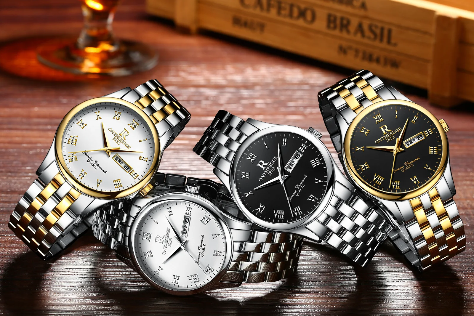 ontheedge water quartz men's watch fine steel band business watch non-mechanical watch RZY02
ontheedge water quartz men's watch fine steel band business watch non-mechanical watch RZY02