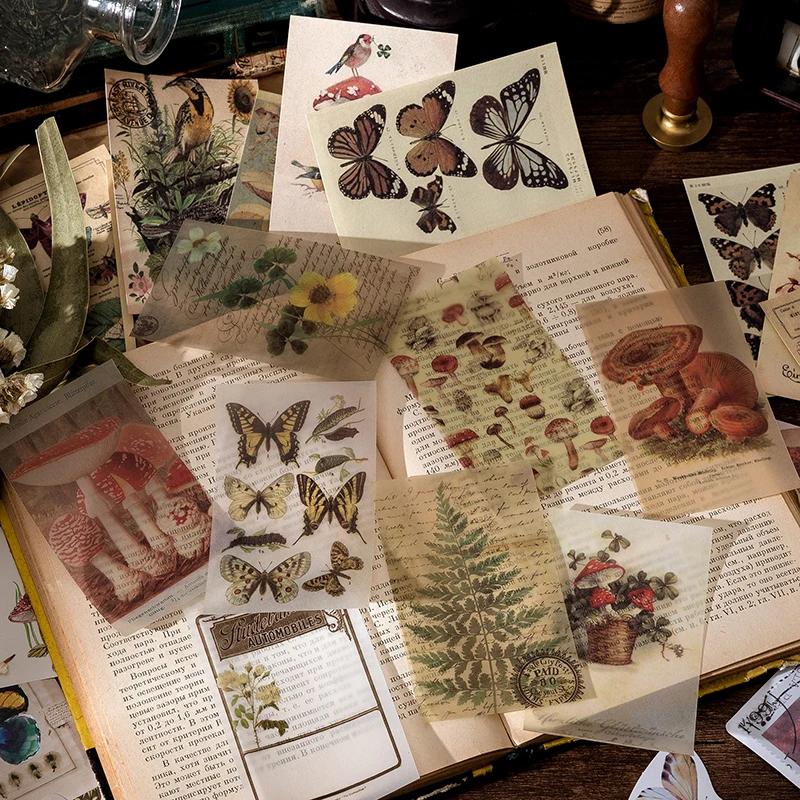 60sheetRetro Butterfly Mushroom Sticker Stationery Handbook Stamp Letter DIY Adhesive Making Bookmark Card Label Gift Decoration
60sheetRetro Butterfly Mushroom Sticker Stationery Handbook Stamp Letter DIY Adhesive Making Bookmark Card Label Gift Decoration