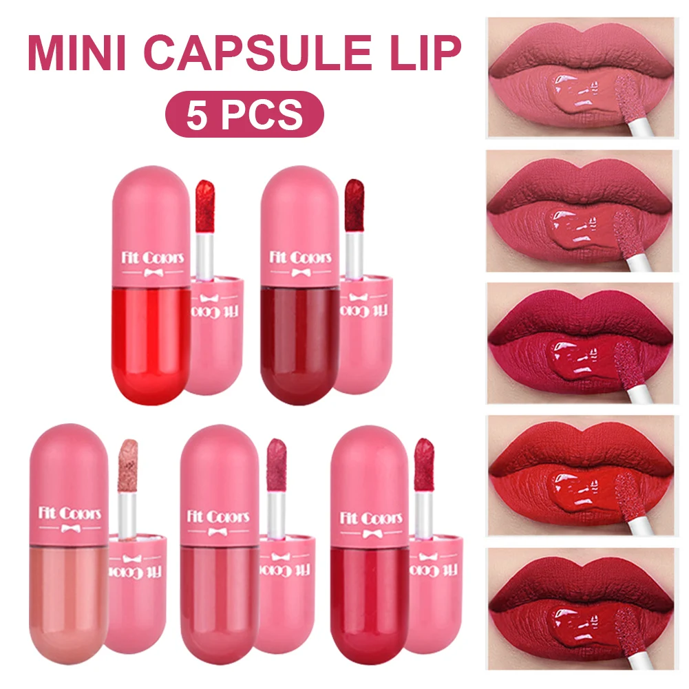 Matte Liquid Lipstick Mini Capsule Lip Gloss Waterproof Long Lasting Lip Tint Portable Lip Glaze Make Up Tint Lip Gloss Cosmetic
Matte Liquid Lipstick Mini Capsule Lip Gloss Waterproof Long Lasting Lip Tint Portable Lip Glaze Make Up Tint Lip Gloss Cosmetic