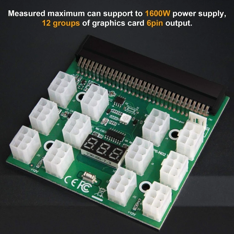 Adapter Board 6pin 12V Mining Server Power Supply Adapter Converter Board Used to Miner Graphics Card Power Supply
Adapter Board 6pin 12V Mining Server Power Supply Adapter Converter Board Used to Miner Graphics Card Power Supply