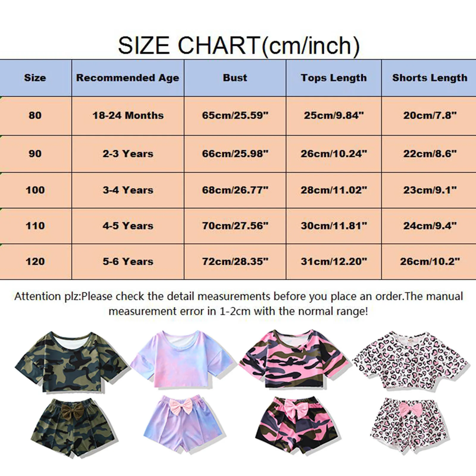 Summer Toddler Kids Baby Girl Clothes Set Camouflage Tie-Dye Leopard Tops T-Shirt Shorts Outfits pour enfants
Summer Toddler Kids Baby Girl Clothes Set Camouflage Tie-Dye Leopard Tops T-Shirt Shorts Outfits pour enfants