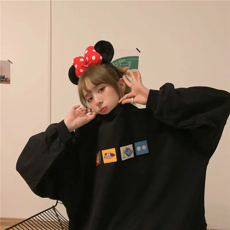 2021 Spring And Autumn Loose Korean Top Women's Leisure Pullover Student's Sweats Moletom Sudaderas
2021 Spring And Autumn Loose Korean Top Women's Leisure Pullover Student's Sweats Moletom Sudaderas
