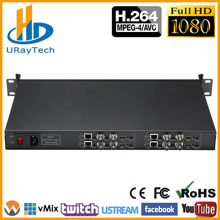 1U Rack 4 In 1 HDMI + CVBS + Stereo Audio Encoder IPTV 4 Channels HD SD Video Encoder H.264 Live Streaming Encoder Transmitter
1U Rack 4 In 1 HDMI + CVBS + Stereo Audio Encoder IPTV 4 Channels HD SD Video Encoder H.264 Live Streaming Encoder Transmitter