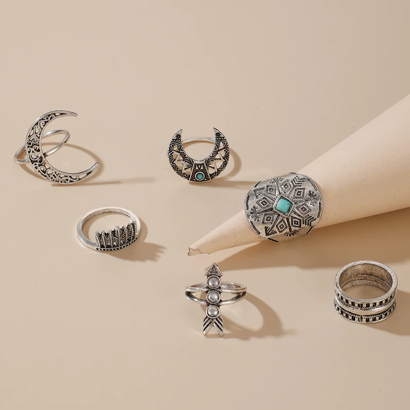 Tocona teile/stze Vintage Silber Farbe Mond Ring Sets fr Frauen Blatt Charming Geoemtric Joint Ring Bhmischen Schmuck 9
Tocona teile/stze Vintage Silber Farbe Mond Ring Sets fr Frauen Blatt Charming Geoemtric Joint Ring Bhmischen Schmuck 9