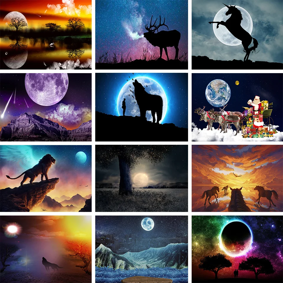 5D DIY Diamond Painting Animals Under the Moon Rhinestone Pictures Full Diamond Embroidery Mosaic Animals Cross Stitch Kit
5D DIY Diamond Painting Animals Under the Moon Rhinestone Pictures Full Diamond Embroidery Mosaic Animals Cross Stitch Kit